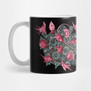 Ernst Haeckel Red Peridinea on Cerulean  Diatoms Mug